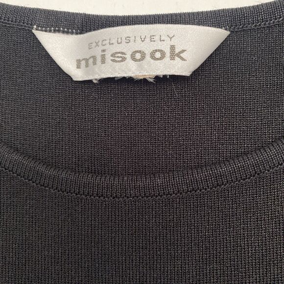 Exclusively Misook Tank Top Blouse Shirt Sleeveless Scoop Neck Black Kni… - Picture 4 of 4